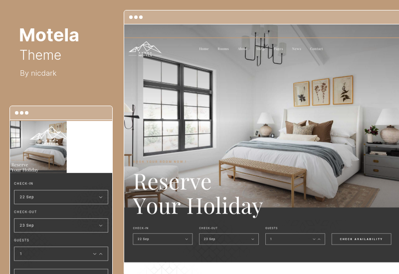 Motela Theme - Hotel WordPress Theme