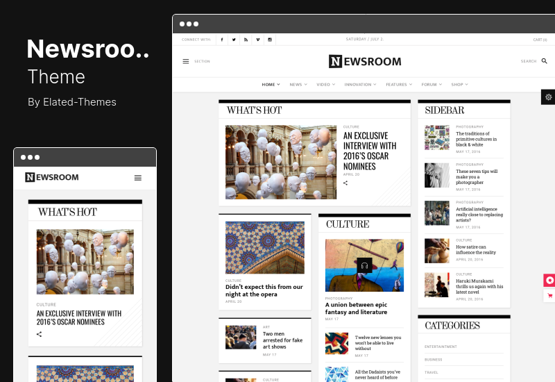 Newsroom Theme - Newspaper WordPress Theme
