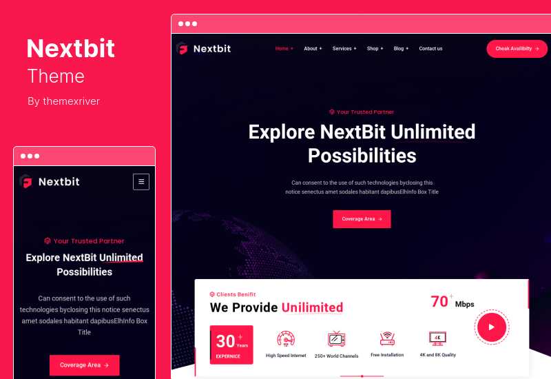 Nextbit Theme - Broadband TV & Internet Provider WordPress Theme