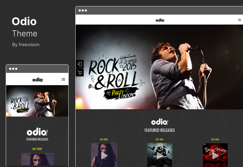 Odio Theme - Music WordPress Theme For Bands, Clubs, and Musicians