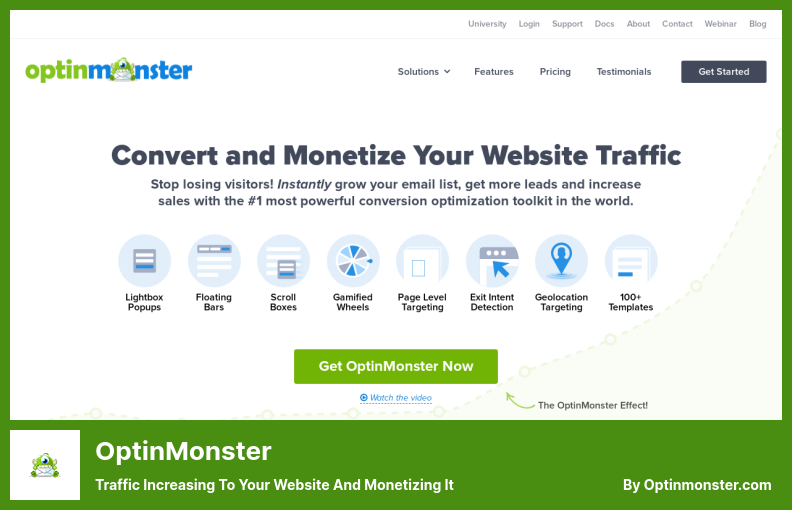 OptinMonster Plugin - Traffic Increasing to Your Website and Monetizing It