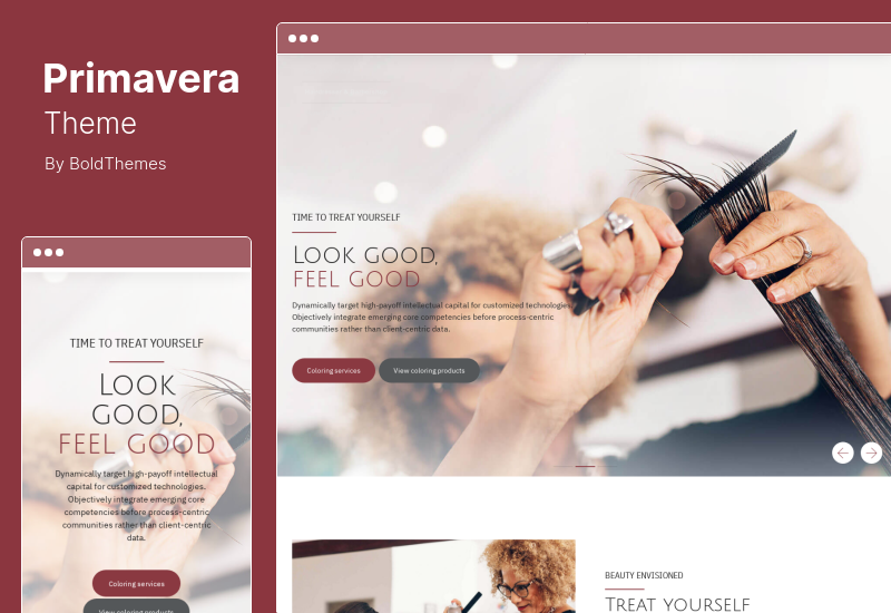 Primavera Theme - Nail Beauty Salon, Hairdresser WordPress Theme