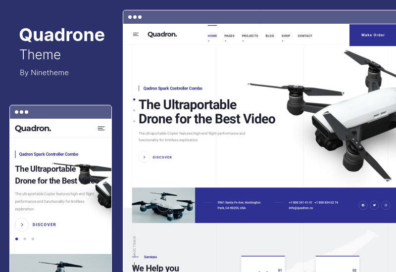 Quadrone Theme - Drone, UAV, Video Pilot WordPress Theme