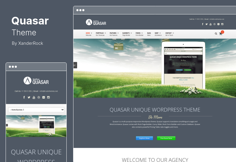 Quasar Theme - WordPress Theme With Animation Builder