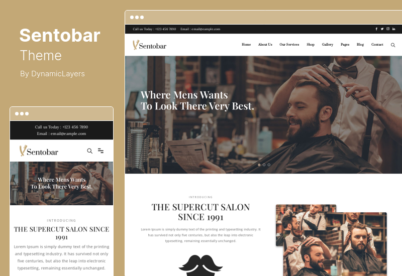 Sentobar Theme - Barbershop WordPress Theme