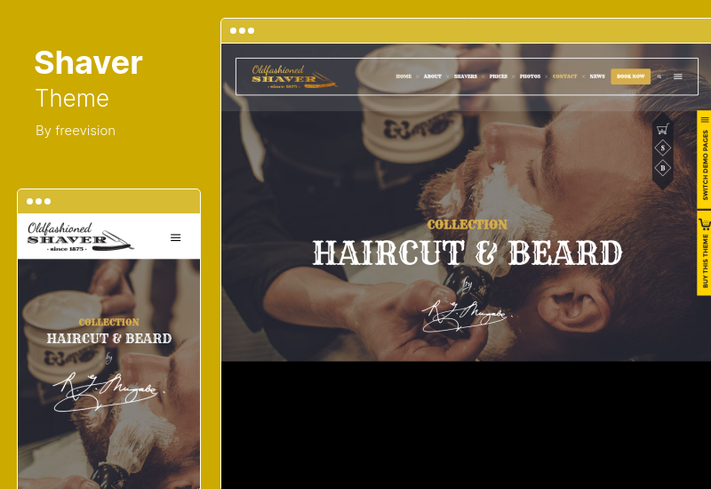 Shaver Theme - Barbers  Hair Salon WordPress Theme