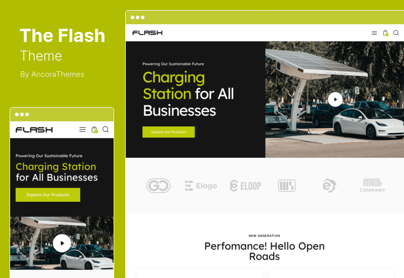 The Flash Theme - Electric Car Supplier & Charging Station WordPress Theme
