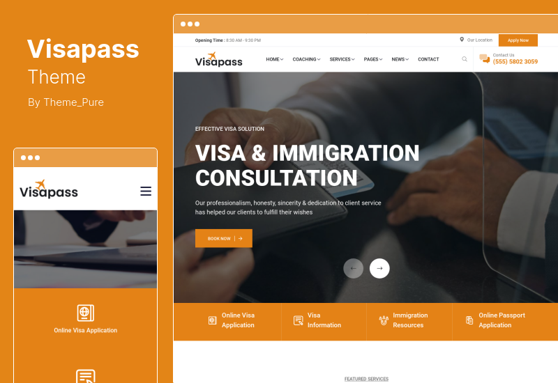 Visapass Theme - Immigration Consulting WordPress Theme