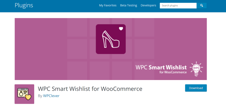 WPC Smart Wishlist for WooCommerce homepage
