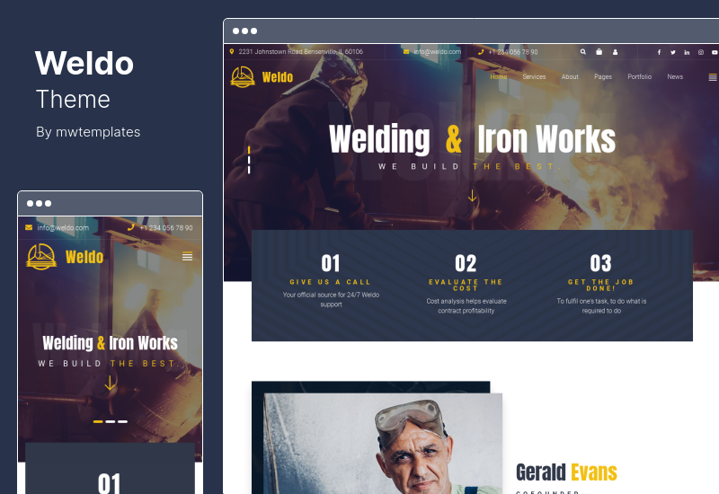 Weldo Theme - Metal Works WordPress Theme