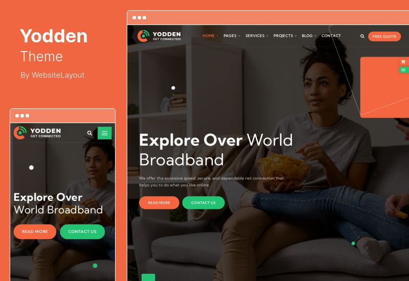 Yodden Theme - Broadband & Internet Services WordPress Theme