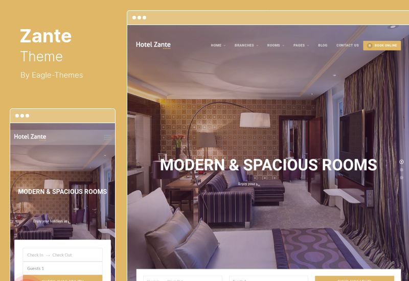 Zante Theme - Hotel Booking WordPress Theme