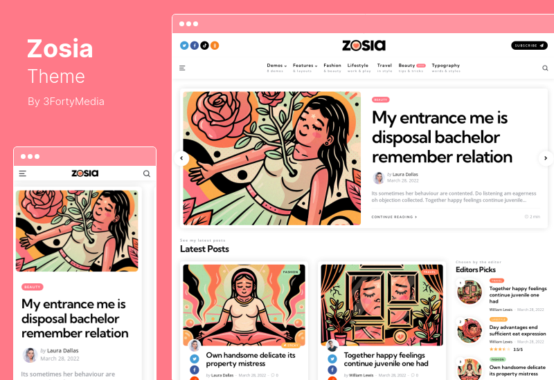 Zosia Theme - Personal Blog WordPress Theme