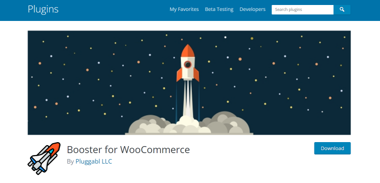 booster for woocommerce plugin page