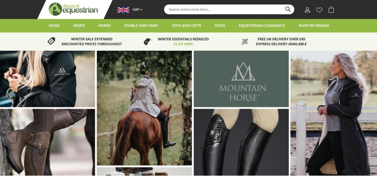 discount equestrian homepage