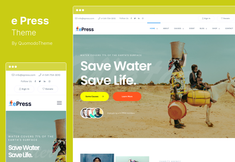 ePress Theme - Nonprofit Charity WordPress Theme