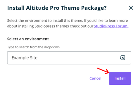 Install the Theme on WP Engine Website