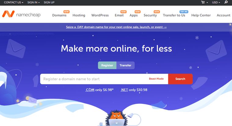 Namecheap Hosting and Domain Service Provider