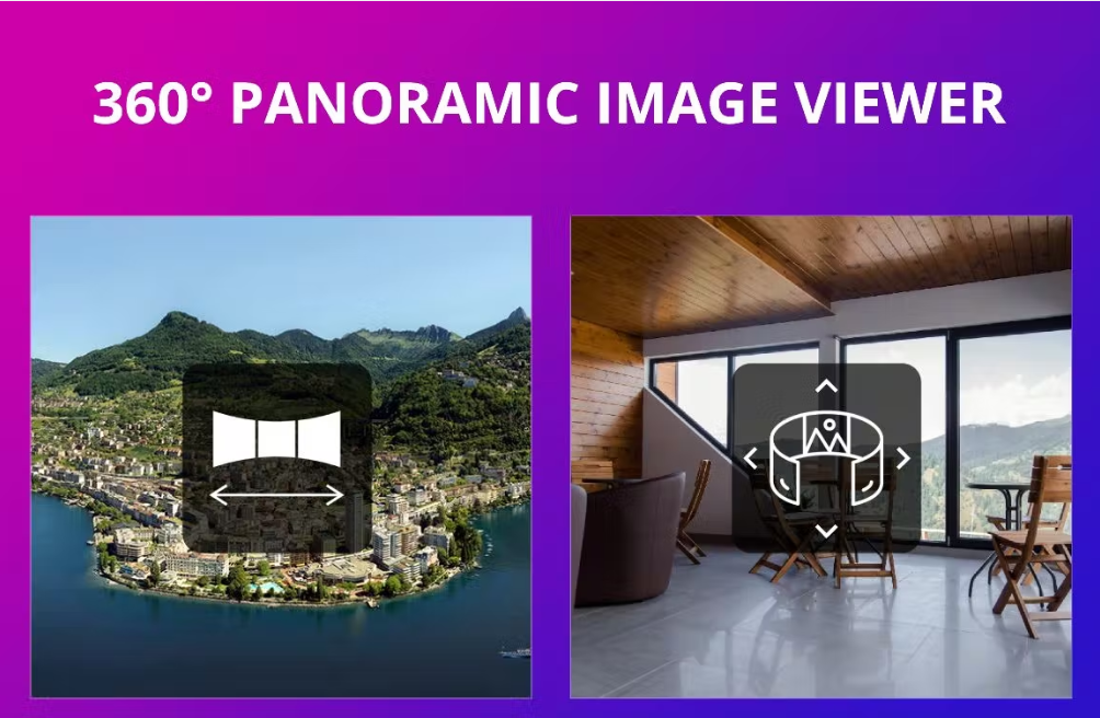 Flat 360° Panoramic Image Viewer plugin
