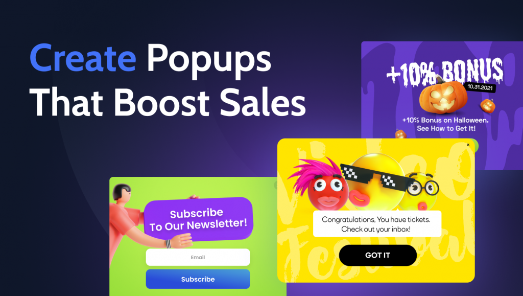 Create popups that boost sales