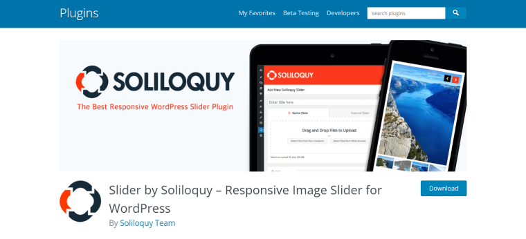 Soliloquy plugin homepage
