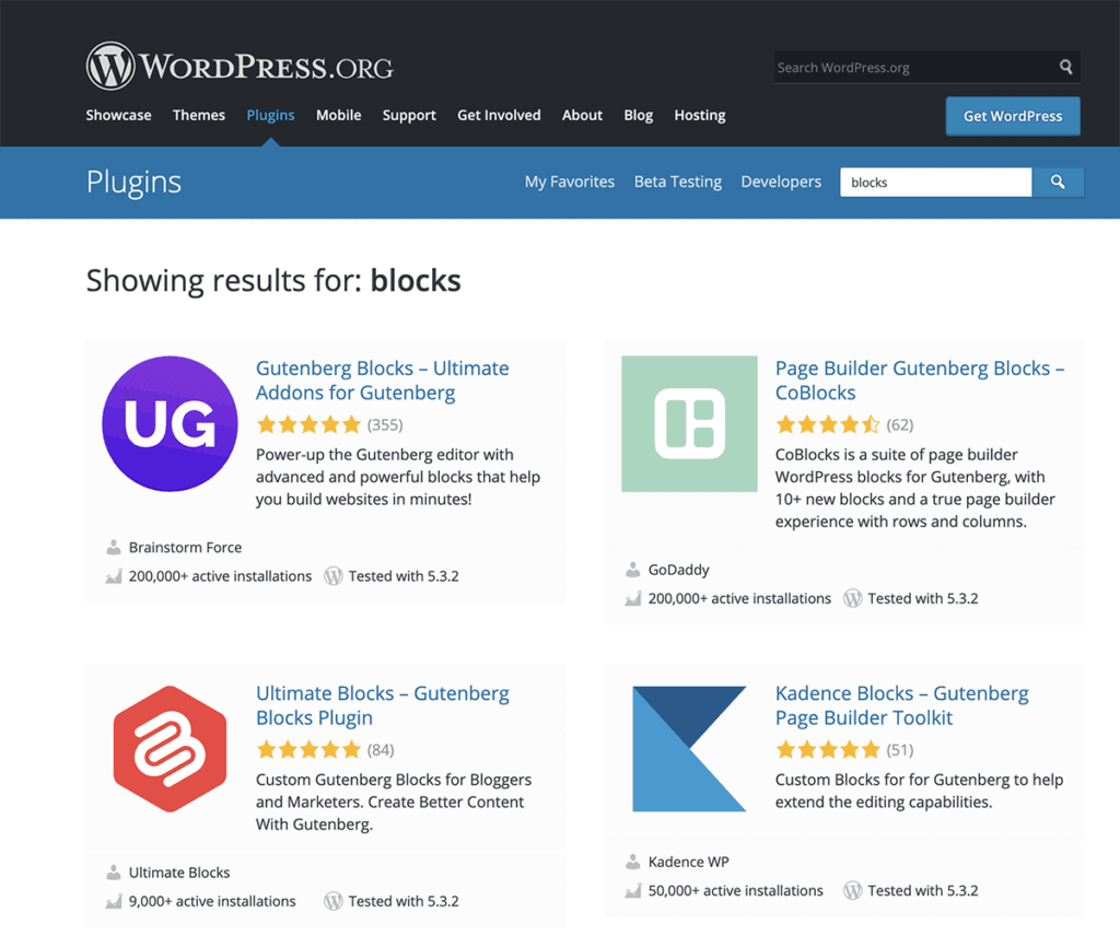 WordPress Gutenberg Blocks Plugins 2020