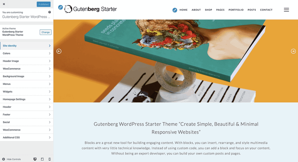 WordPress Gutenberg Customize Options 