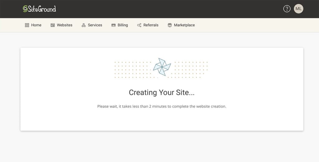 creating your website screen