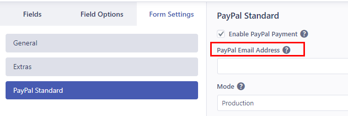 Enter PayPal Email Address