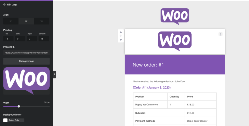 adding elements in customize woocommerce emails