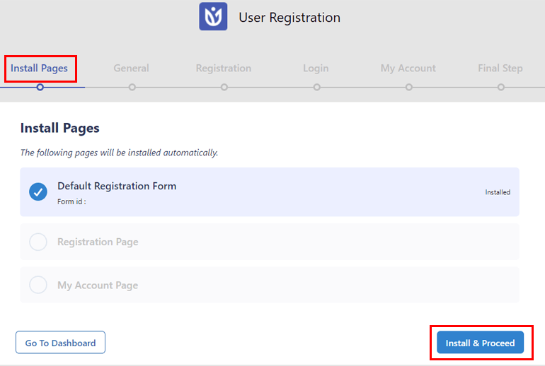 Install Pages and Proceed Create Registration Page in WordPress