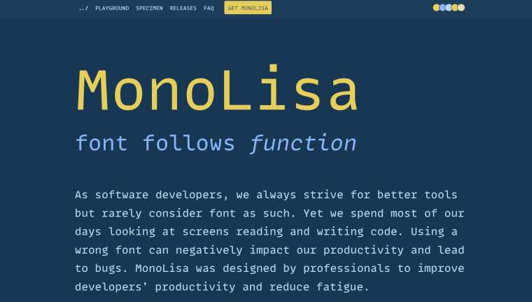 monalisa coding font