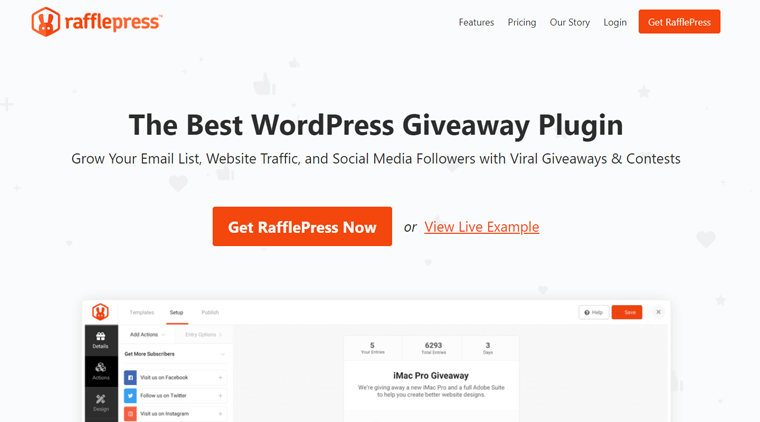 RafflePress WordPress Plugin For Social Media Followers