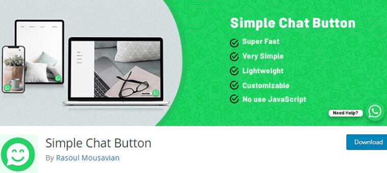 Simple Chat Button Plugin