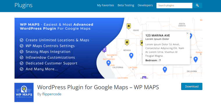 WP Maps plugin homepage