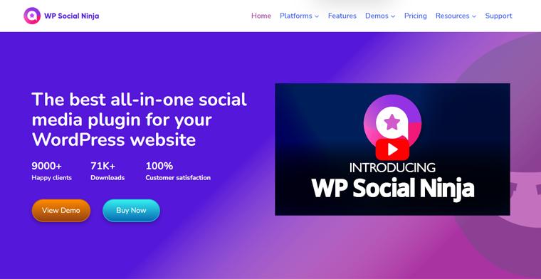 WP Social Ninja Social Media WordPress Plugin
