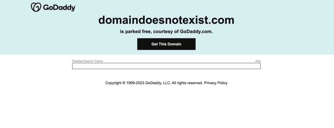 what is a parked domain parked for free page