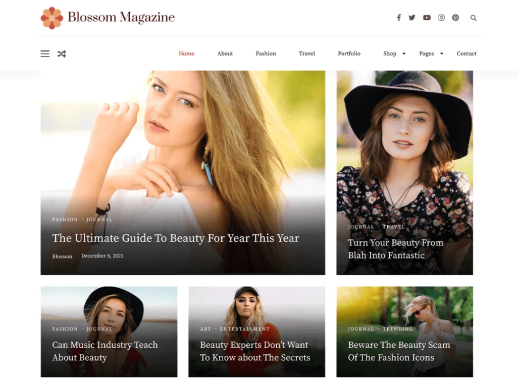 Blossom Magazine is a multipurpose, feature-rich and easy to use theme