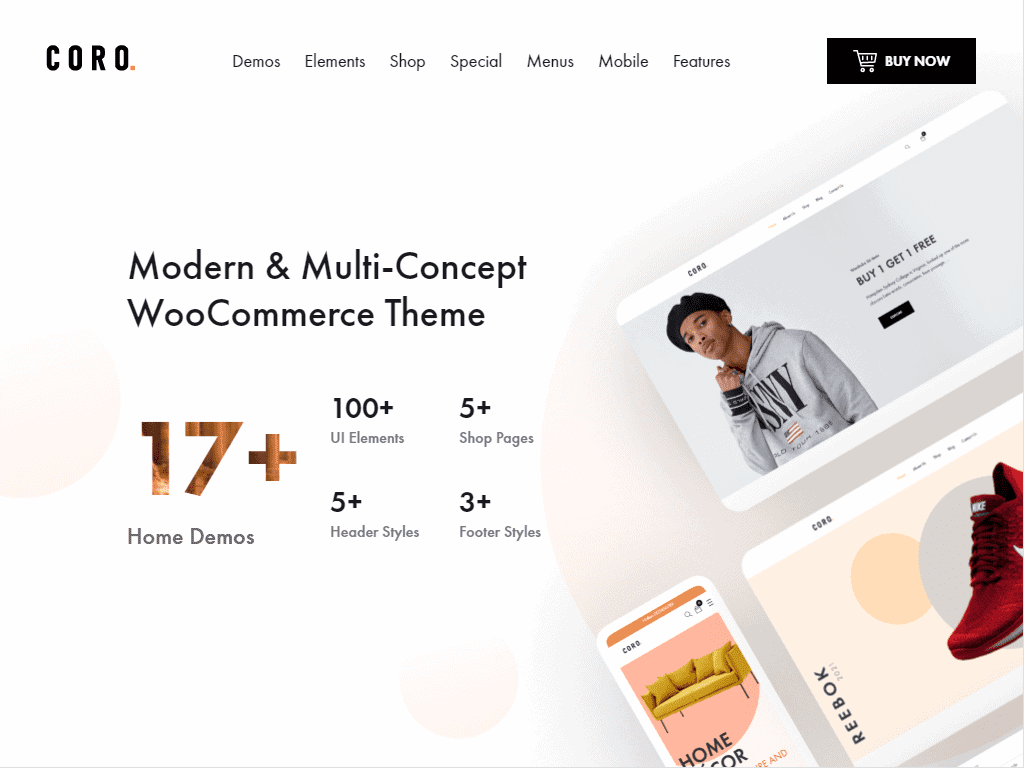 Coro is the perfect theme for your eCommerce website. It is clean, minimal, creative and modern eCommerce theme compatible with the latest WordPress