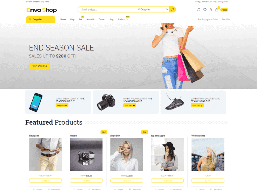 Envo Shop is a fast, clean and modern-looking responsive best WooCommerce WordPress theme. This theme supports popular page builders like Elementor, KingComposer, Beaver Builder,