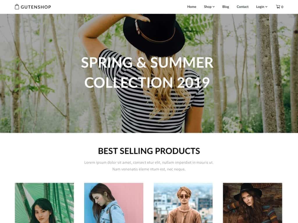 Gutenshop is an e-commerce WordPress theme made for webshops, online boutiques and stores. It's powered by Woocommerce and blocks