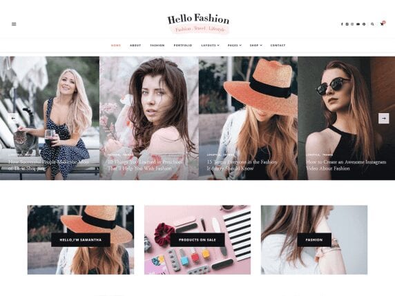 Hello Fashion is an easy to use and mobile-friendly WordPress theme for professional bloggers. 
