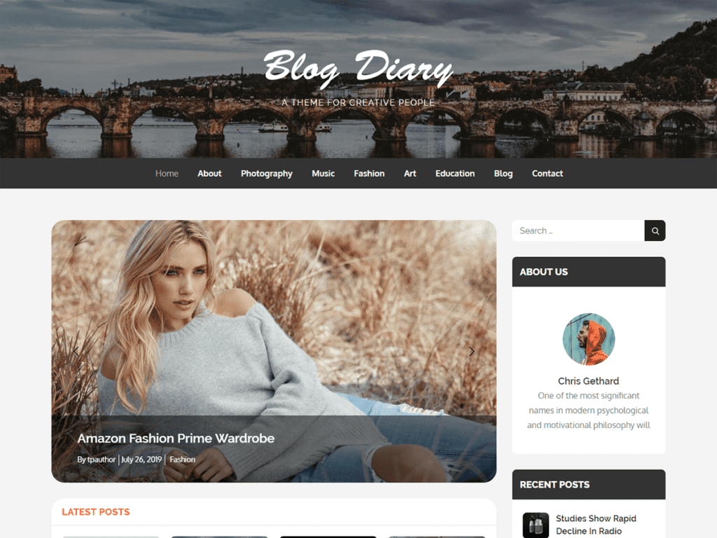 Blog Diary is a new generation WordPress personal blog theme, that can give your readers immersive browsing experience. Blog Diary theme is fully compatible with Gutenberg Content Editor. 