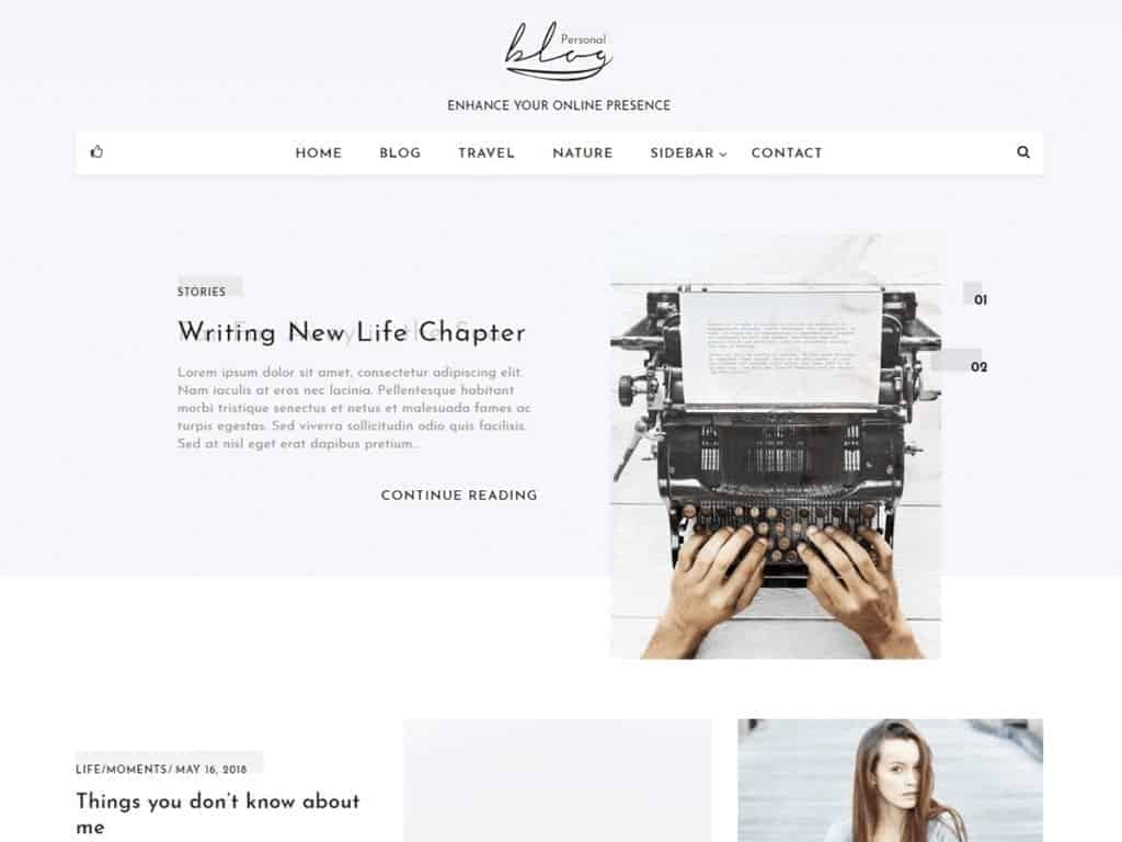 Blog Personal is clean, well-structured, sparkling, user-friendly, flexible, dynamic and attention-grabbing WordPress Magazine Theme with a sleek feel that’s perfect for news sites,