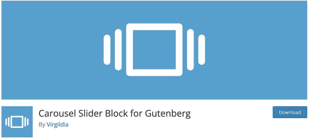 A responsive carousel slider for the Gutenberg editor where you can add unlimited slides