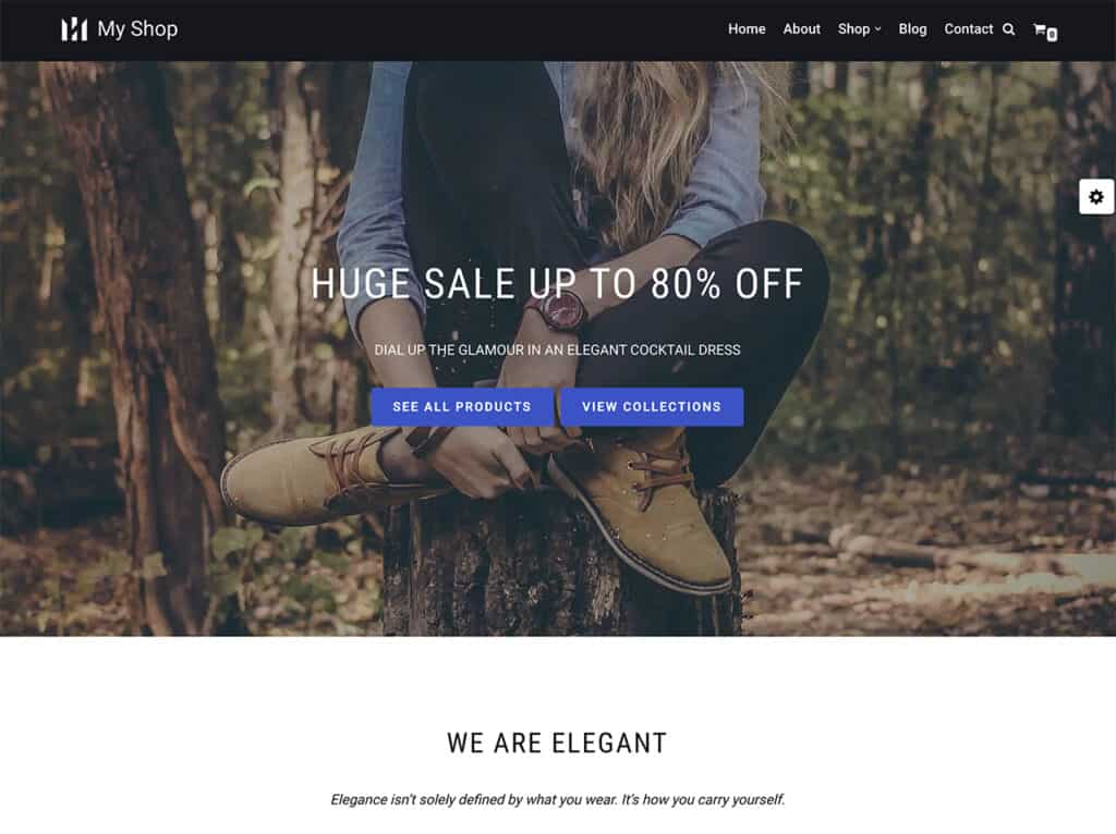 Neve is a super fast, easily customizable for eCommerce stores