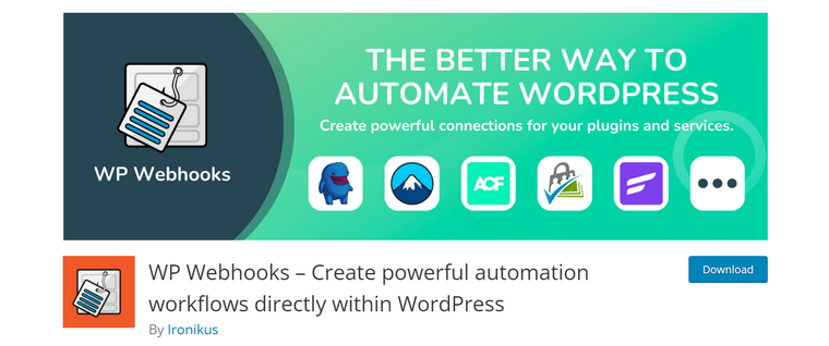 WP Webhooks plugin WordPress