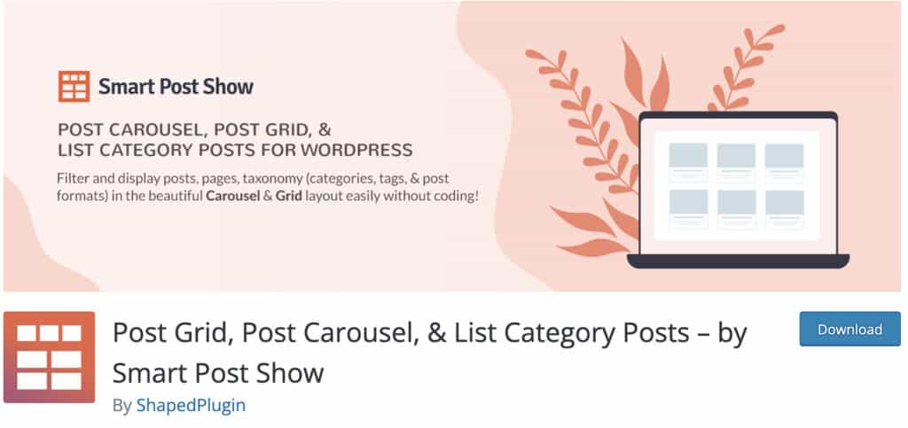Post Carousel allows you to filter and display posts, pages