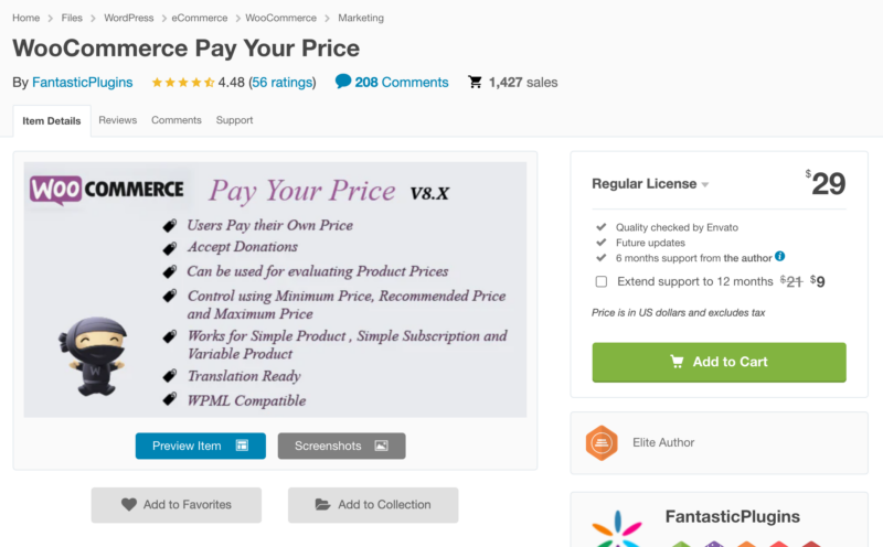 WooCommerce Pay Your Price plugin