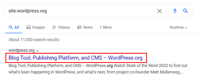WordPress.org Example